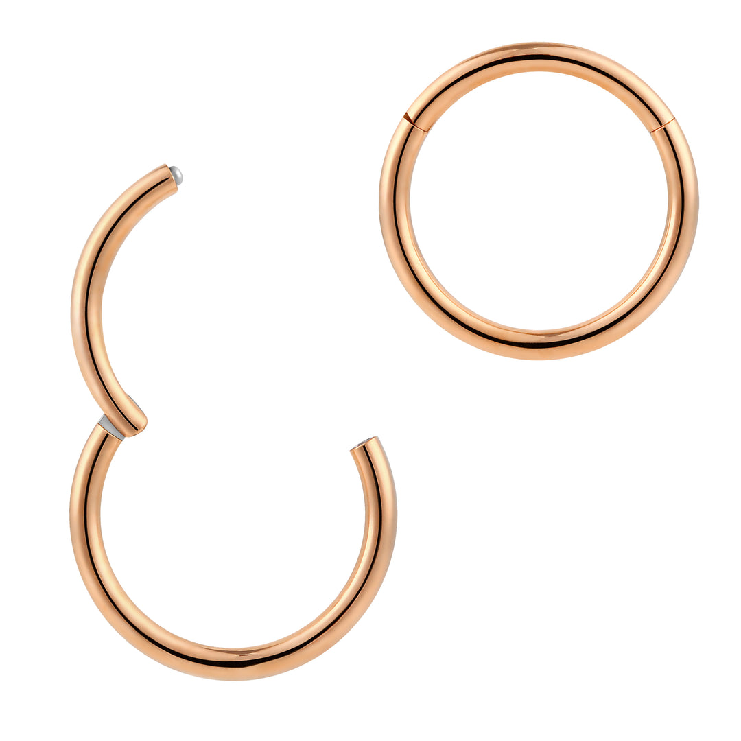 1 Piece 14G Stainless Steel Polished Hinged Hoop Segment Nose Ring Earring 6mm – 16mm