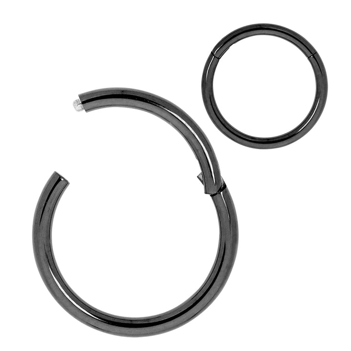 1 Piece 6G (thickest) Titanium Polished Hinged Hoop Segment Ring Earring 10mm-20mm